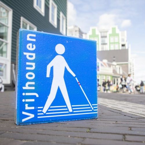 Houd de lijn vrij stoeptegel